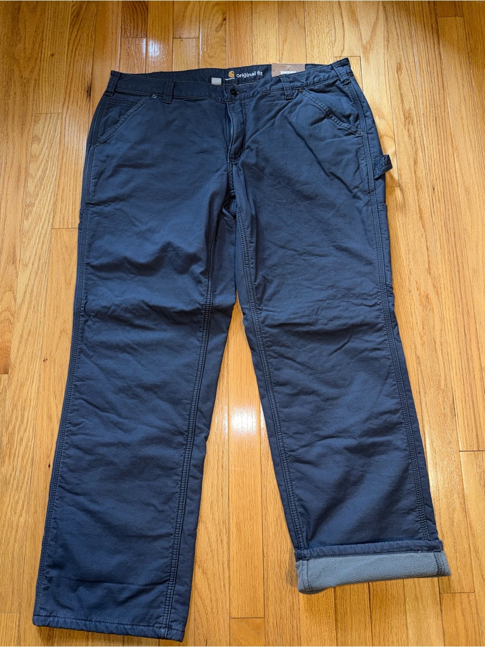 Carhartt Navy Fleece Lined Work Pants